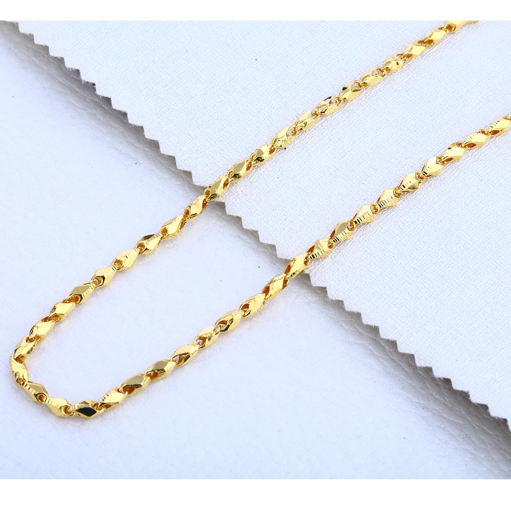 22CT Gold Mens Plain Delicate Choco Chain MCH301