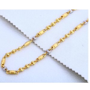 22CT Gold Mens Plain Choco Chain MCH298