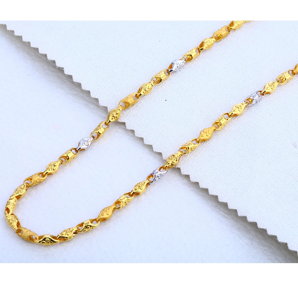 22KT  Gold Mens hallmark Designer Choco Chain MCH239