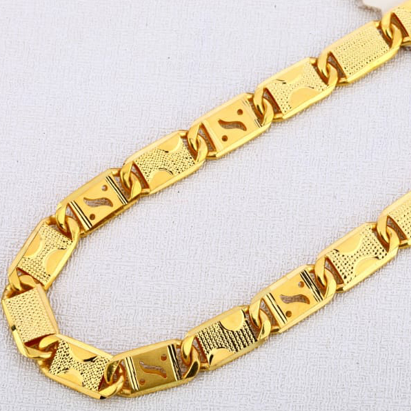 916 Gold Mens Delicate Choco Chain MCH464 - Image 2