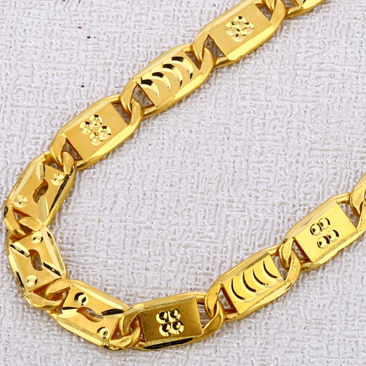 22KT Gold mens Hallmark Classic choco chain MCH583 - Image 2