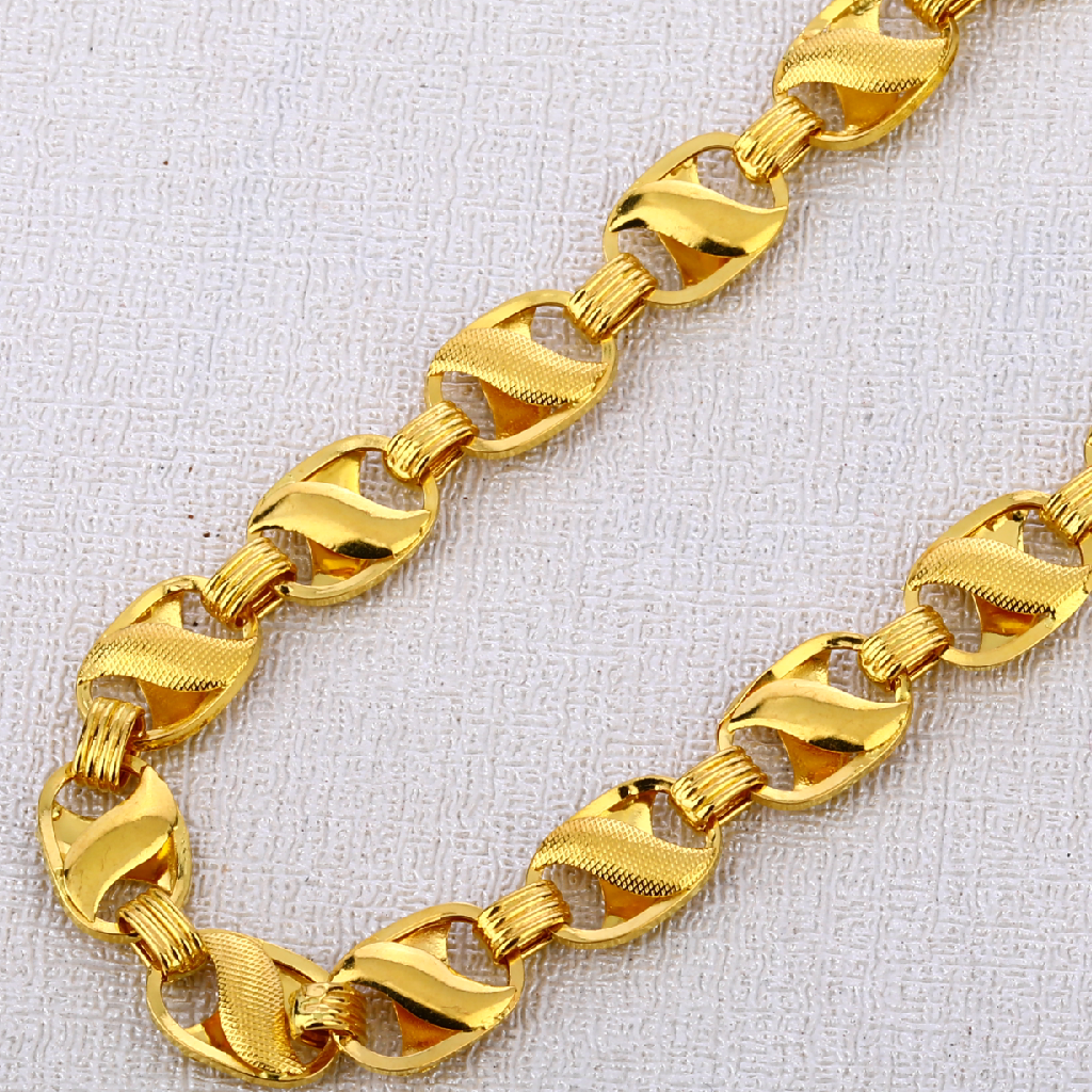 916 Gold mens Gorgeous Plain choco chain MCH588 - Image 2