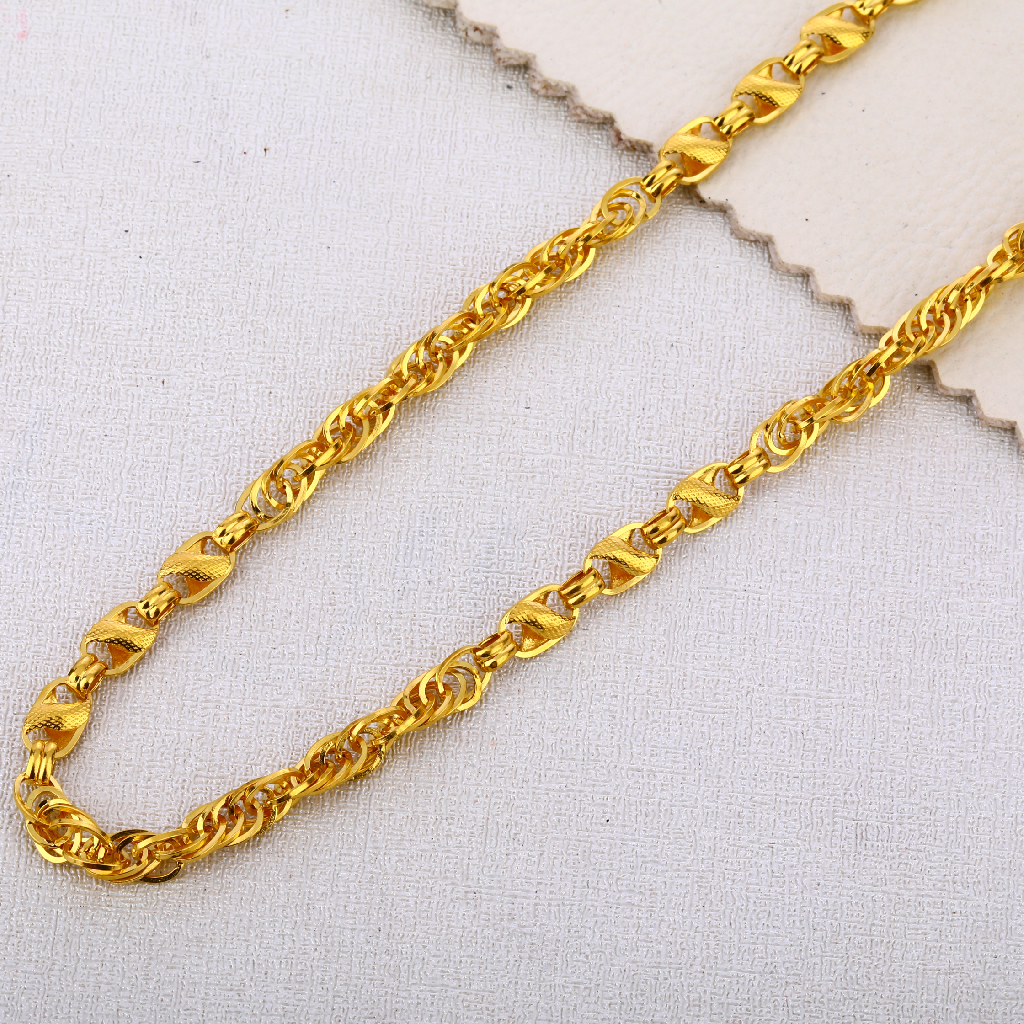 916 Gold mens Classic Plain choco chain MCH593