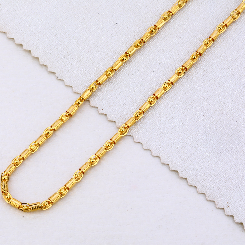 22CT Gold mens Fancy Plain choco chain MCH466