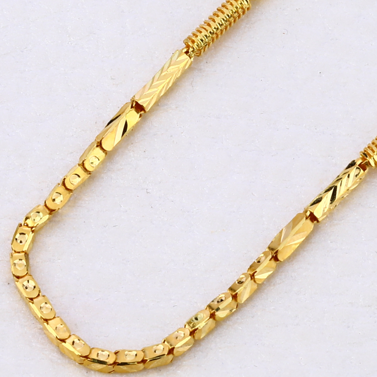 22CT Gold mens Fancy Hallmark choco chain MCH474 - Image 2