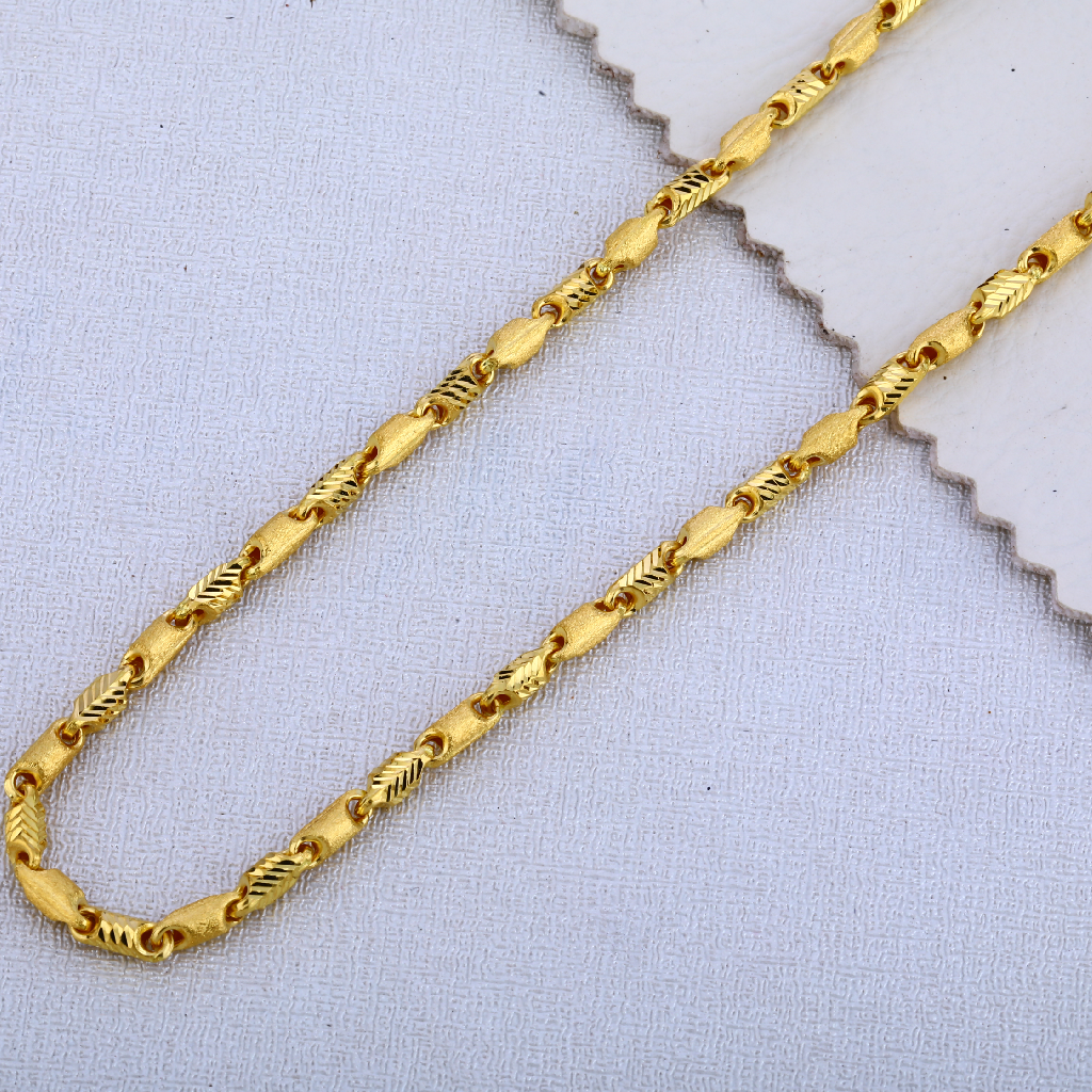 22kt gold mens Stylish Plain choco chain MCH496