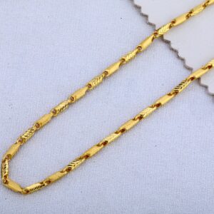 22kt gold mens Fancy Plain choco chain MCH498