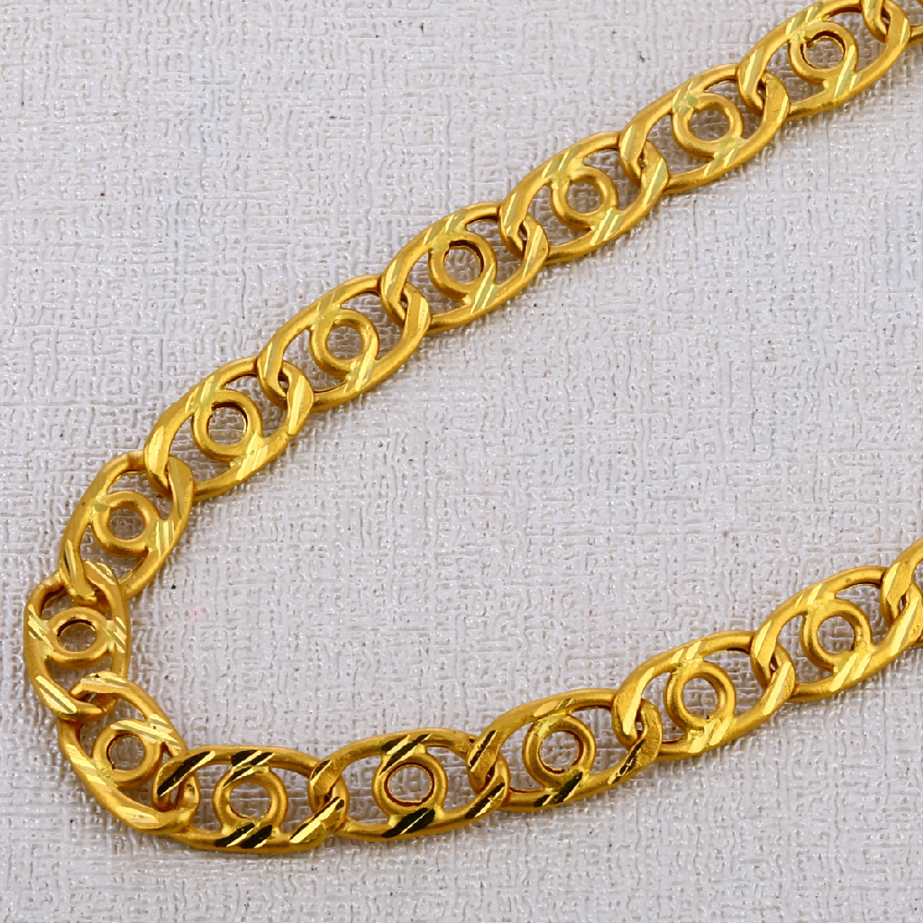 22KT Gold Mens Hallmark Exclusive Choco Chain MCH611 - Image 2
