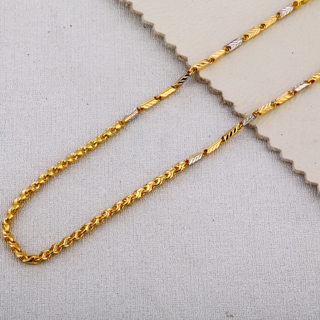 22KT Gold Mens Hallmark Designer Choco Chain MCH612