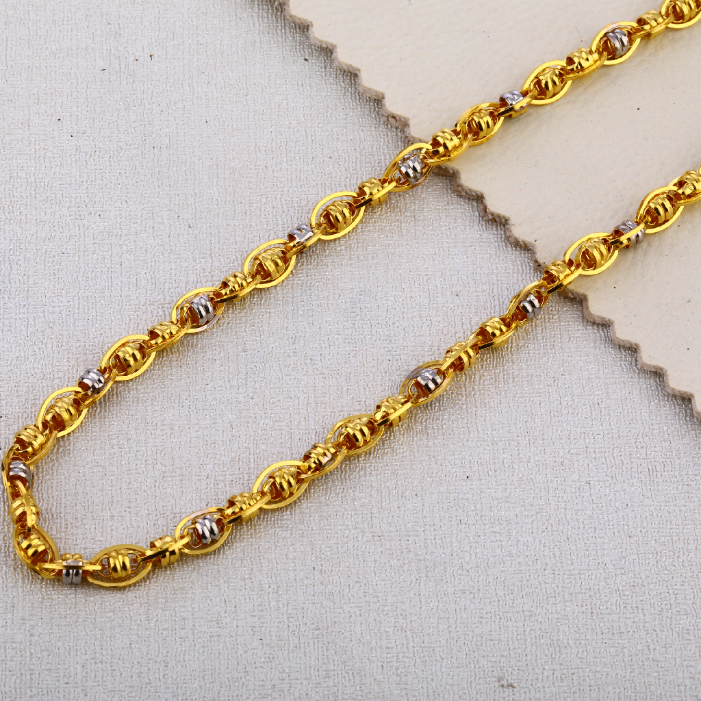 22KT Gold Mens Hallmark Classic Choco Chain MCH613