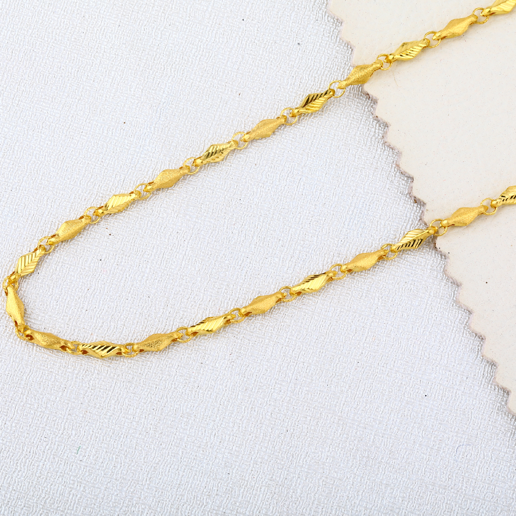 916 Gold Hallmark Mens Plain Delicate Choco Chain MCH628