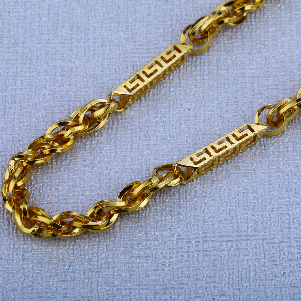 22KT Mens Plain Classic Choco Chain MCH101 - Image 2