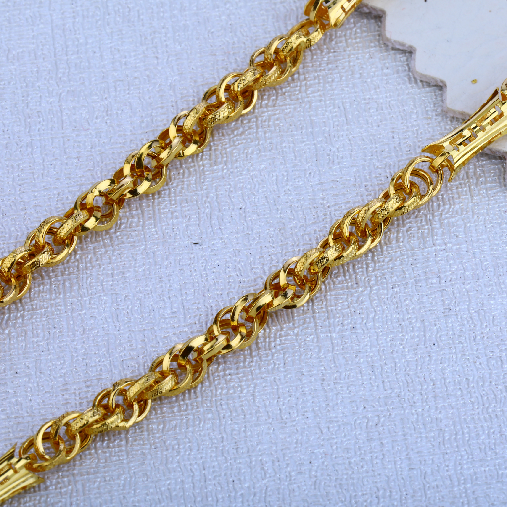 22KT Mens Plain Choco Chain MCH102 - Image 3