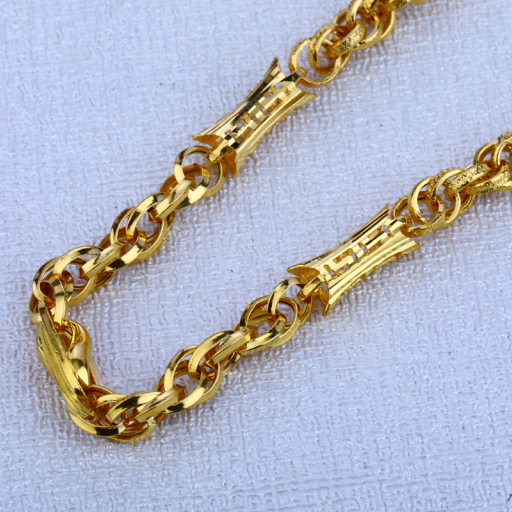 22KT Mens Plain Choco Chain MCH102 - Image 2