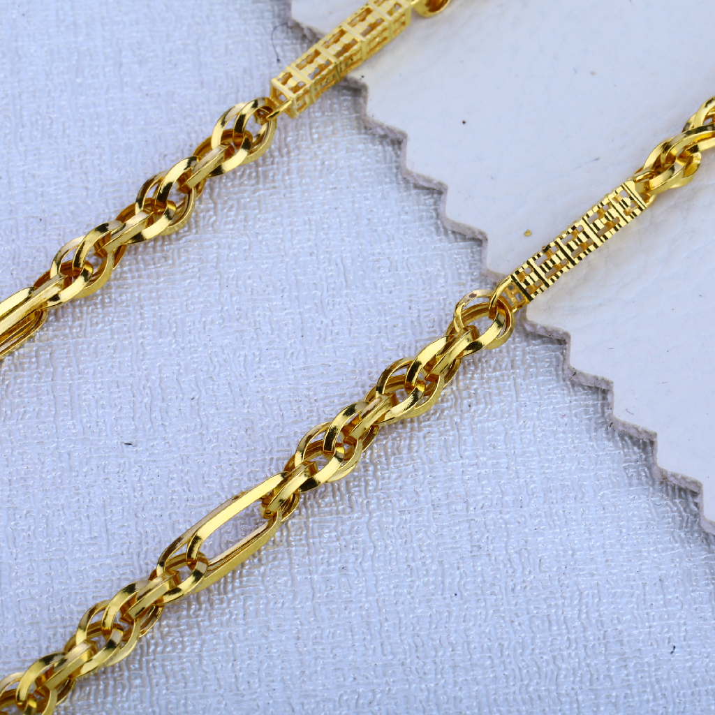 22KT Mens Hallmark stylish Choco Chain MCH103 - Image 3