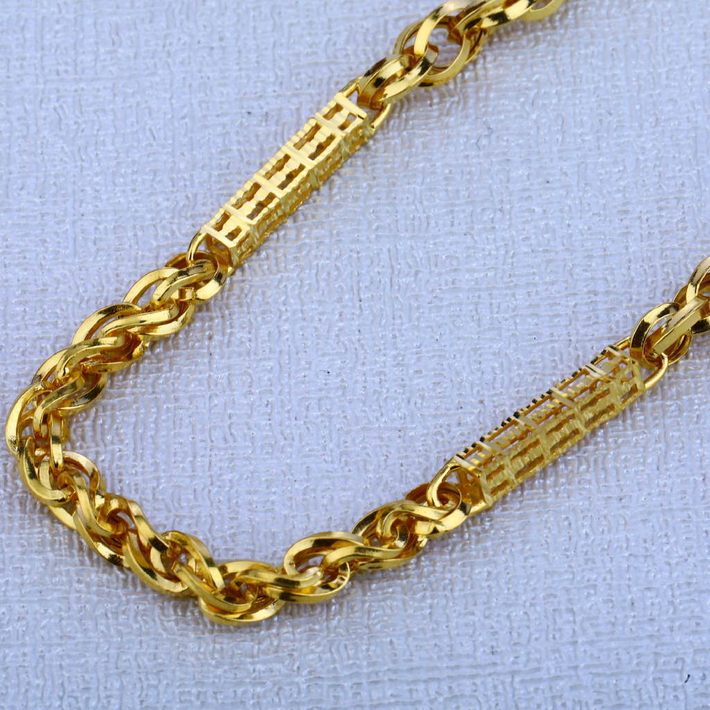 22KT Mens Hallmark stylish Choco Chain MCH103 - Image 2