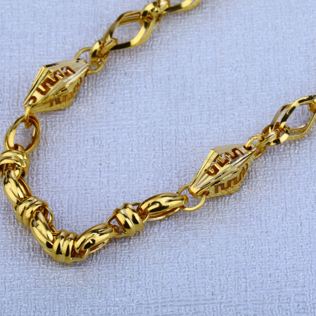 916 gold Hallmark Fancy Choco Chain MCH106 - Image 2