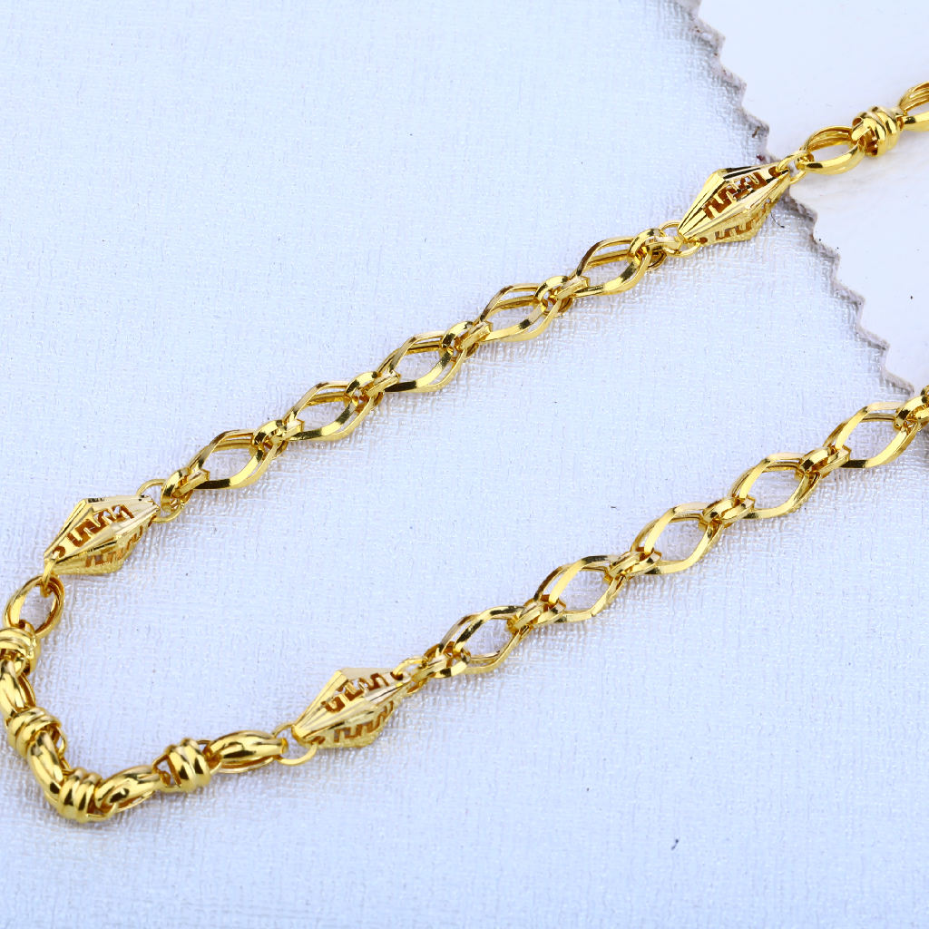 916 gold Hallmark Fancy  Choco Chain MCH106