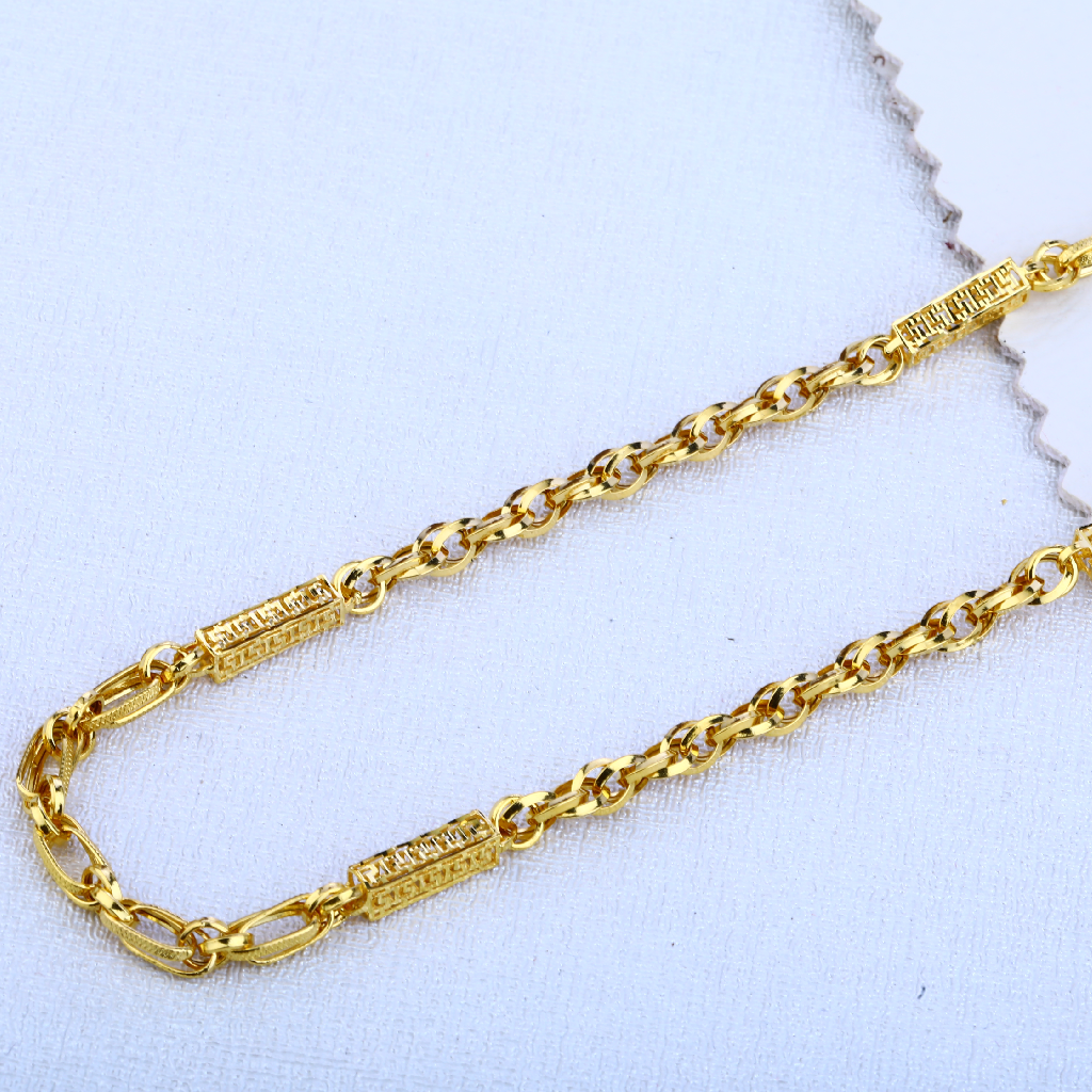 916 Gold Fancy Mens  Choco Chain MCH111