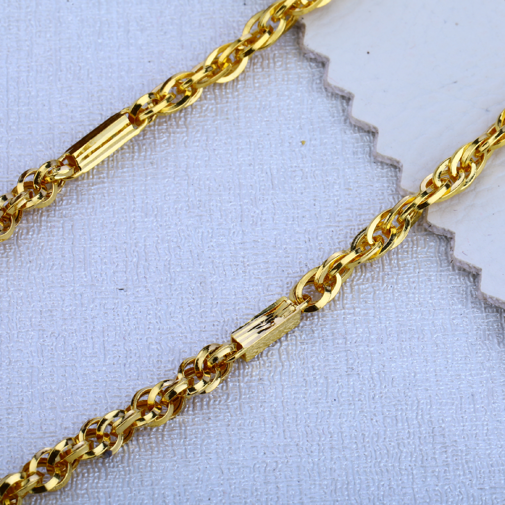 916 Gold Designer Mens Choco Chain MCH113 - Image 3
