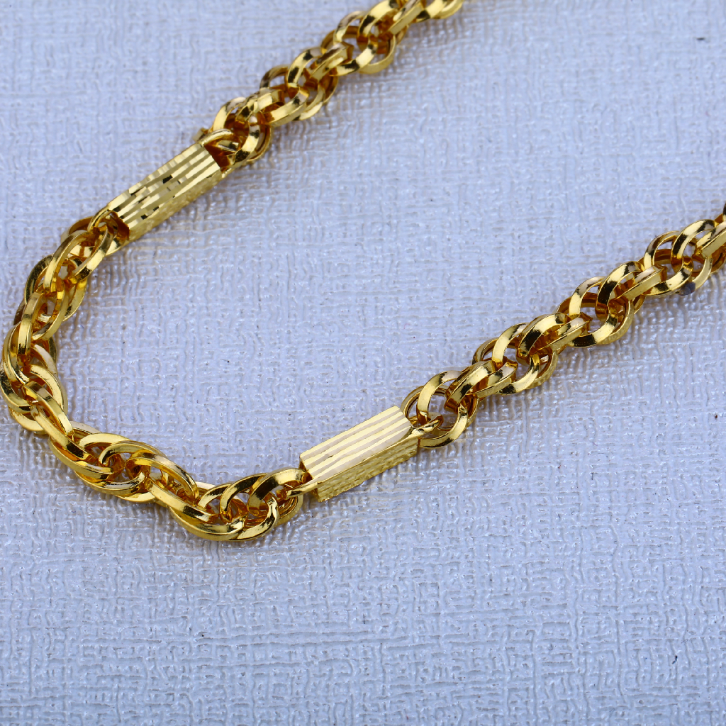 916 Gold Designer Mens Choco Chain MCH113 - Image 2