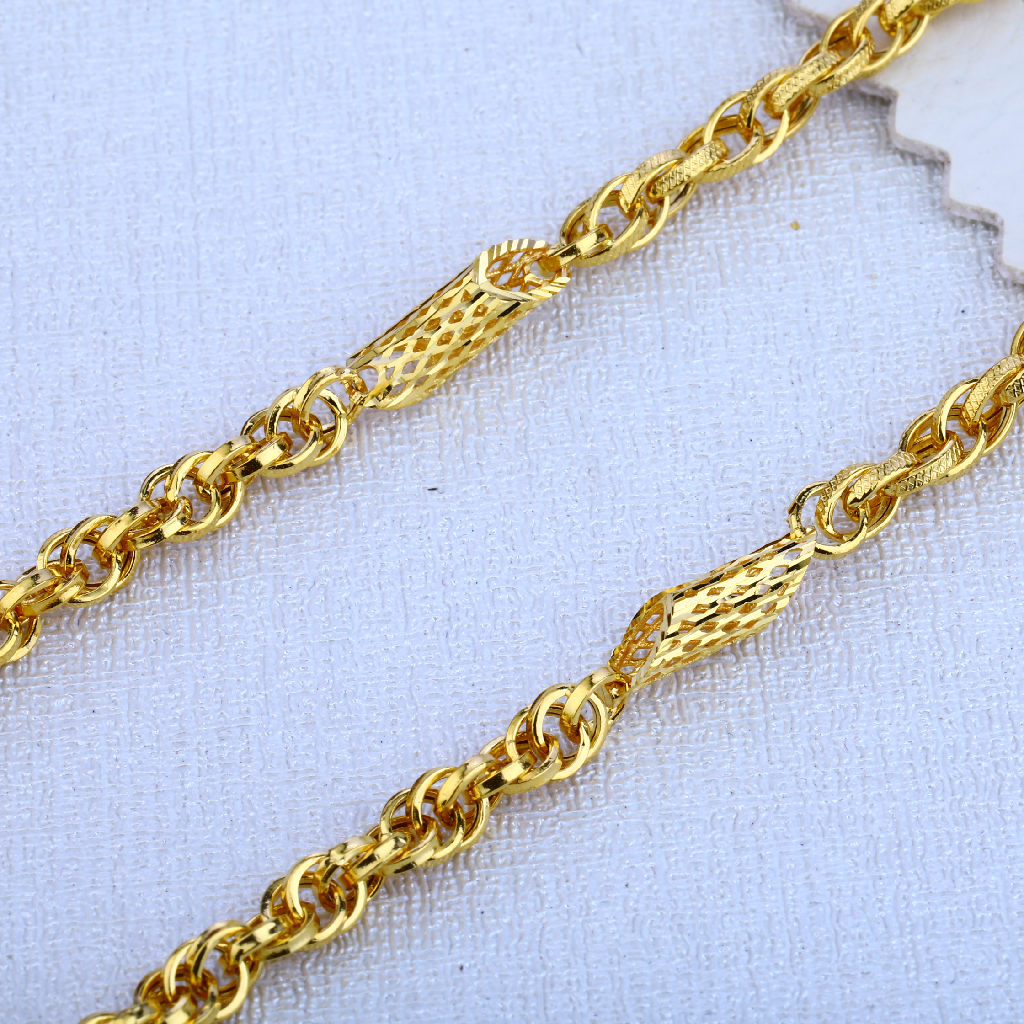 22ct Gold Hallmark Mens choco Chain MCH121 - Image 3
