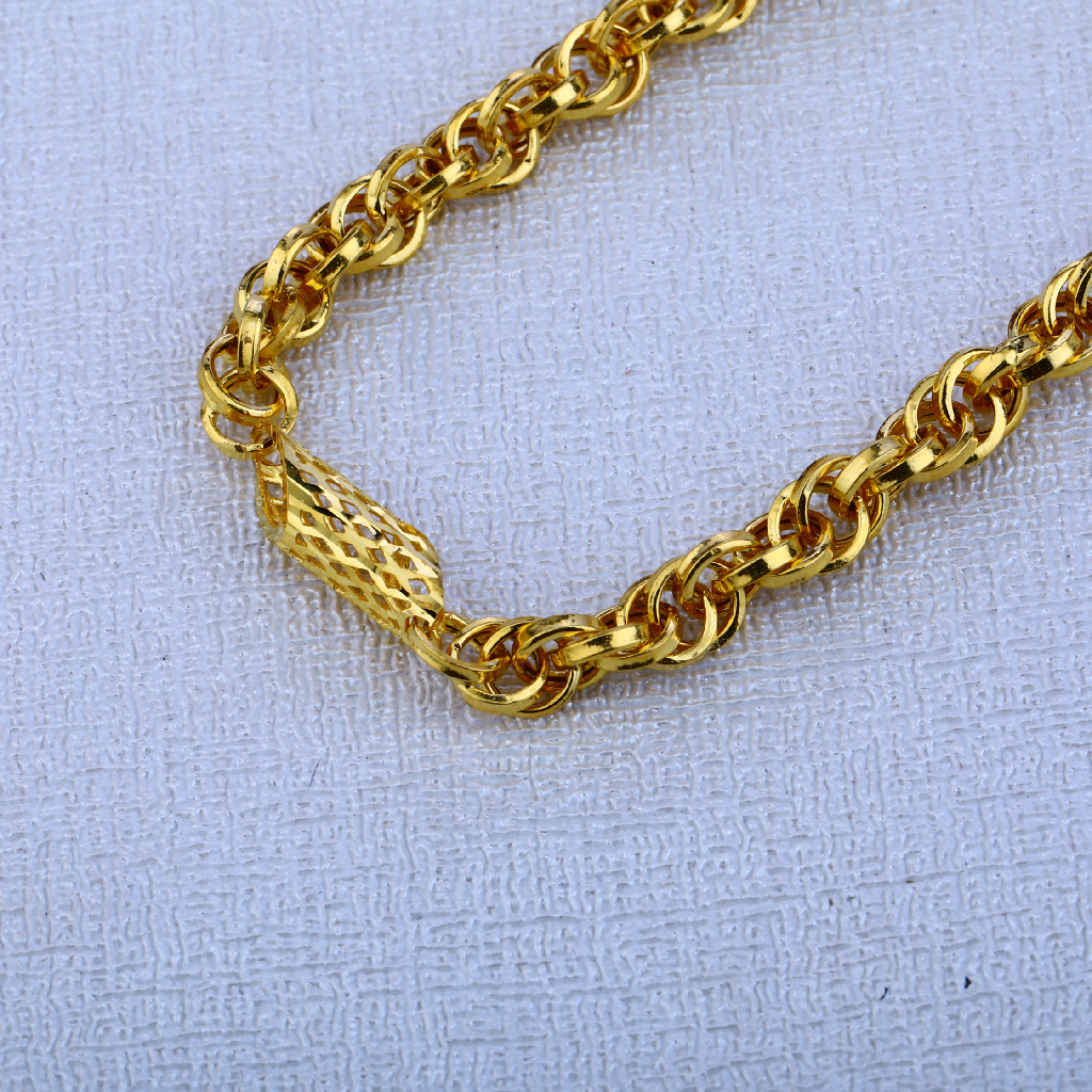 22ct Gold Hallmark Mens choco Chain MCH121 - Image 2