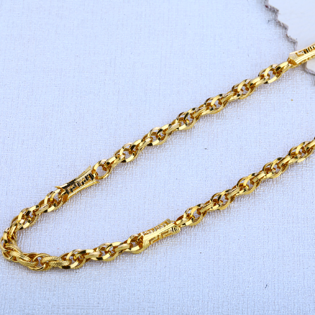22ct Gold Hallmark Desiner  Mens Choco Chain MCH122