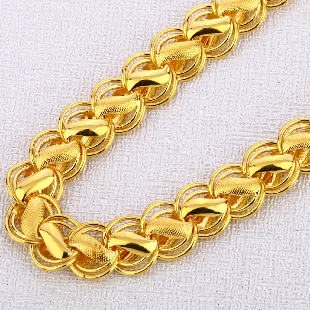 22CT Mens Hallmark Stylish Choco Chain MCH340 - Image 2