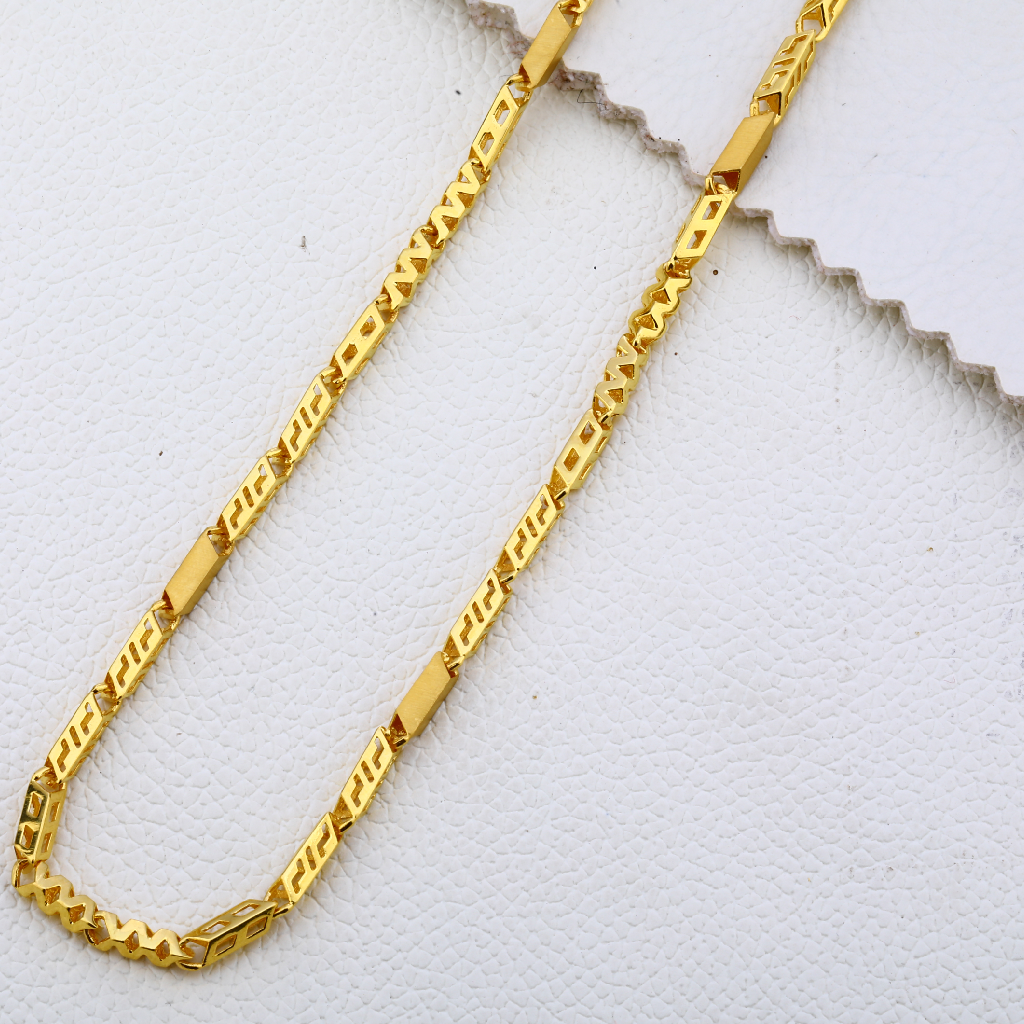 22KT  Gold Mens hallmark Stylish Choco Chain MCH234