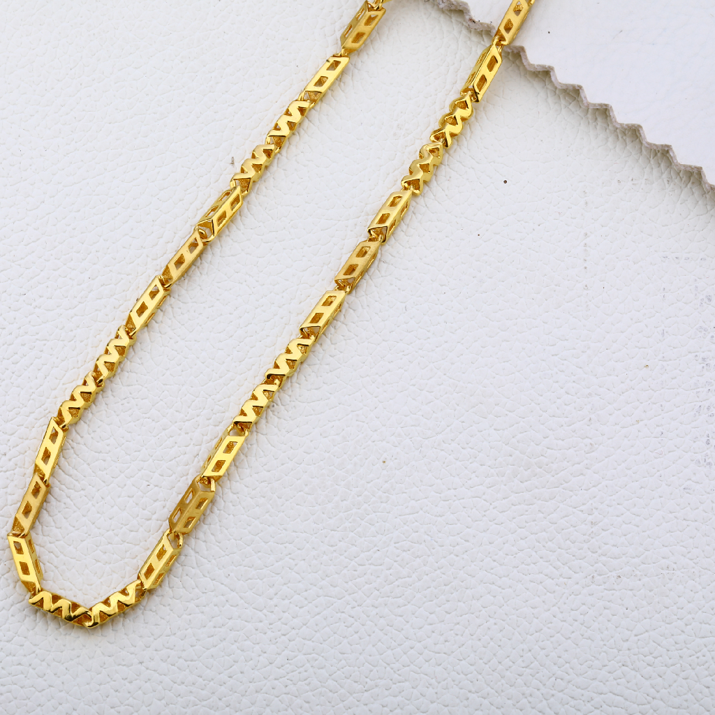 22KT  Gold Mens hallmark Delicate Choco Chain MCH238