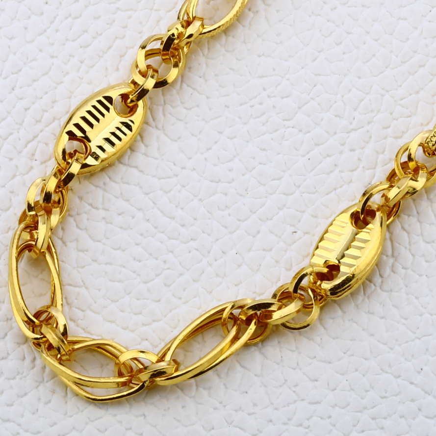 22KT Gold Mens hallmark Classic Choco Chain MCH240 - Image 2