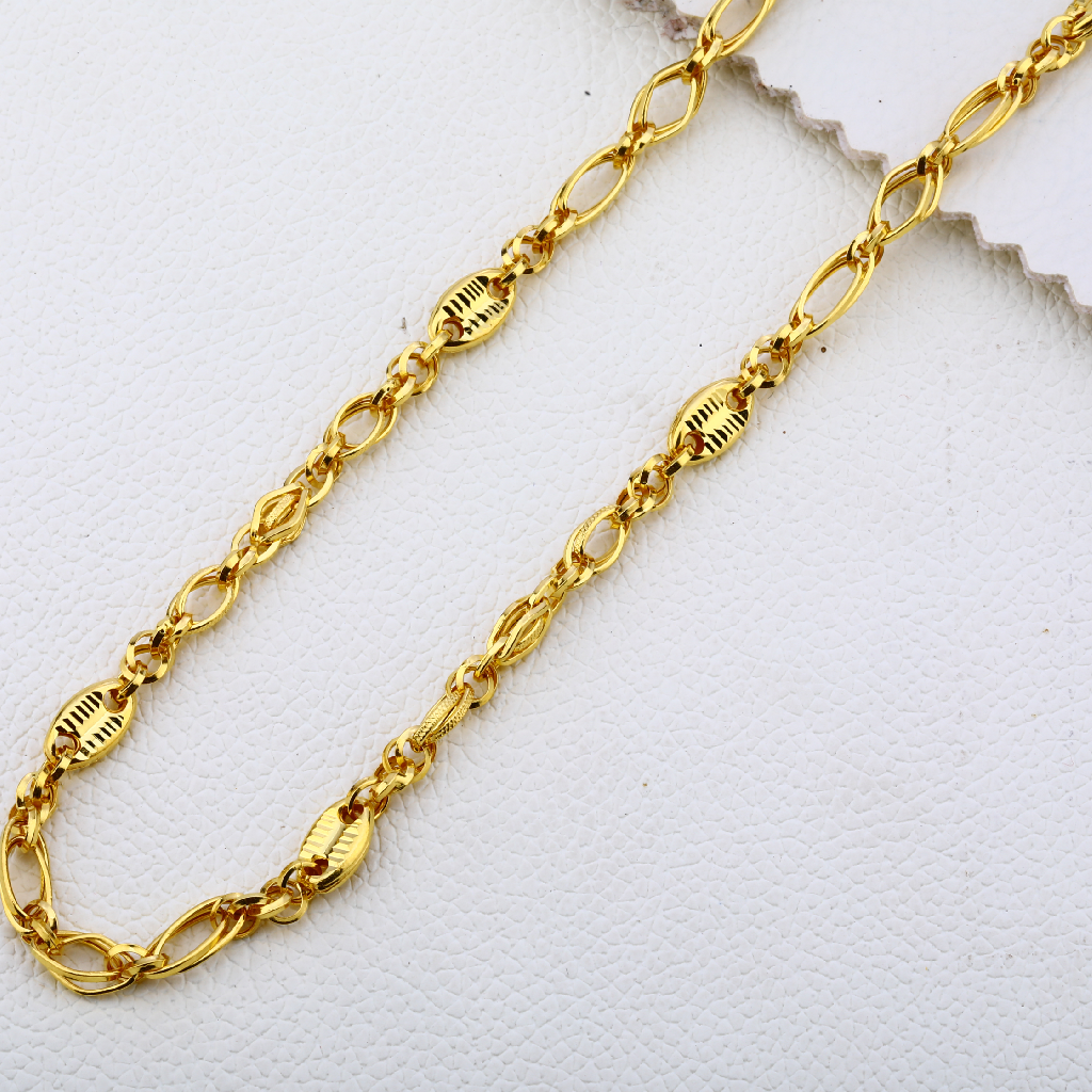 22KT  Gold Mens hallmark Classic Choco Chain MCH240
