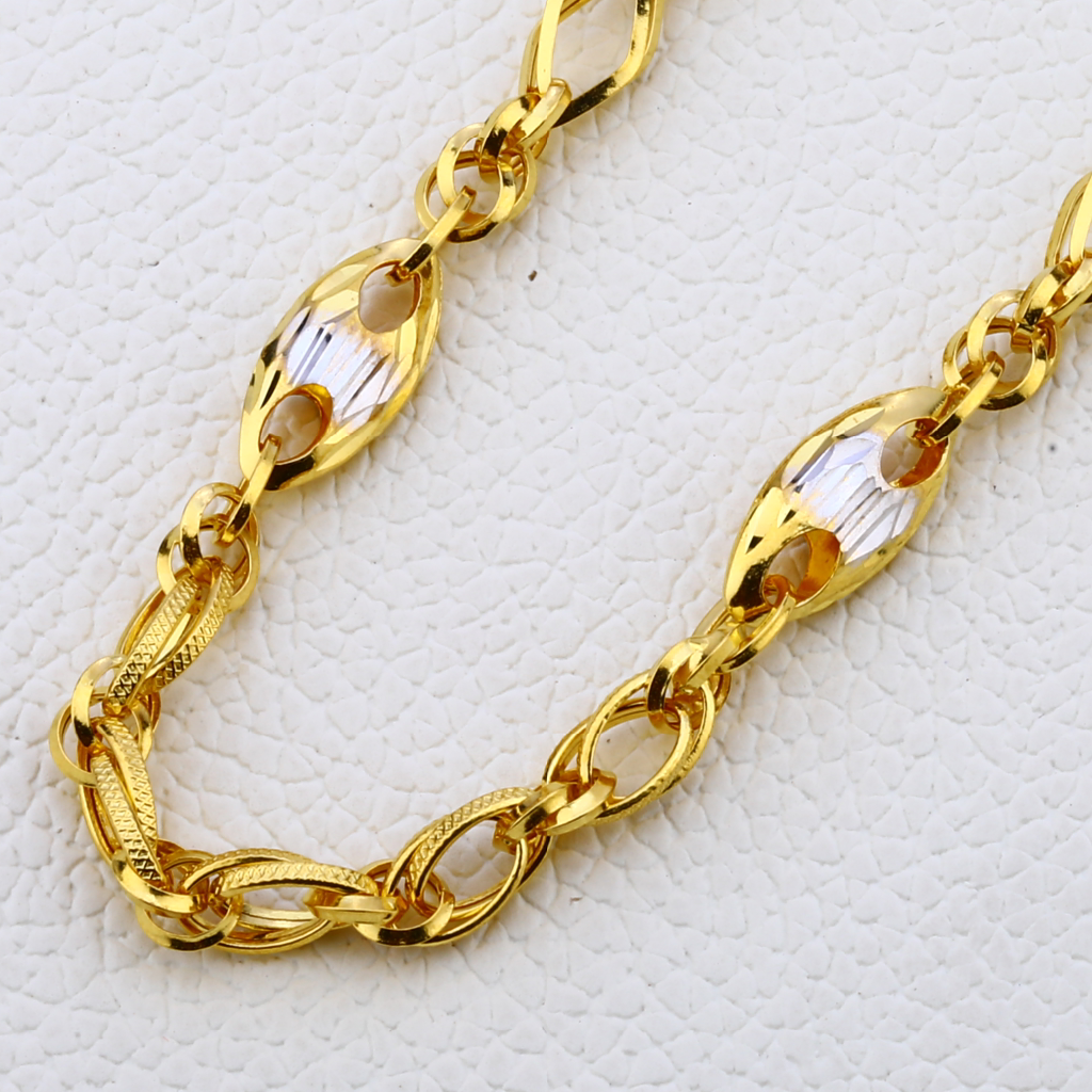 916 Gold Mens Gourgeous Choco Chain MCH244 - Image 2