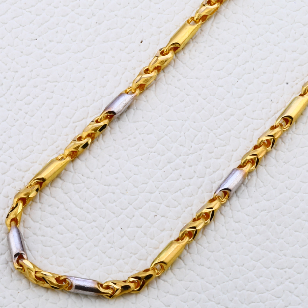 916 Gold Mens Classic Choco Chain MCH249 - Image 2
