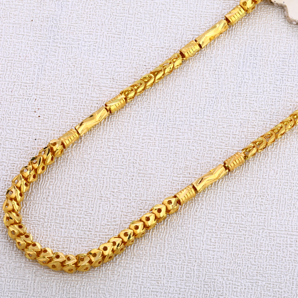 22KT Gold Mens Gorgeous Choco Chain MCH356 - Image 2