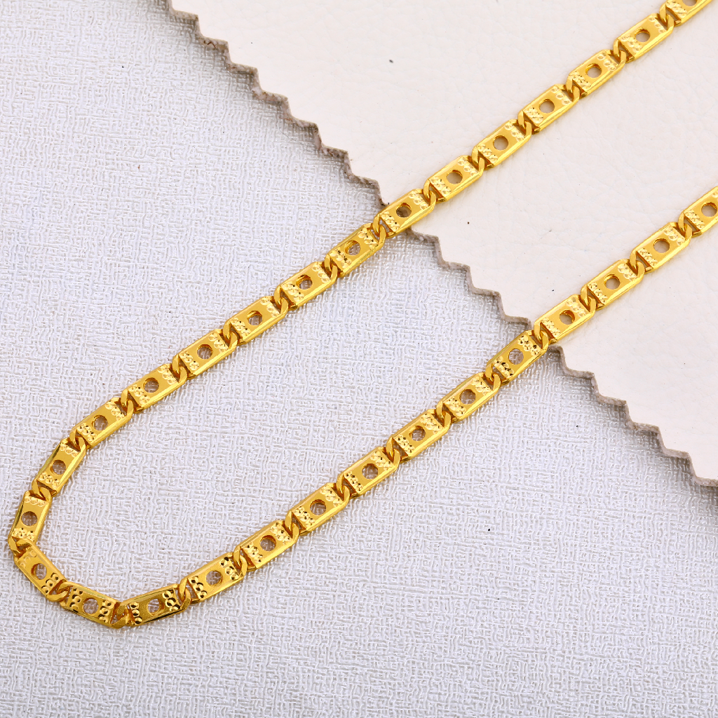 22KT Gold Mens Classic Choco Chain MCH361