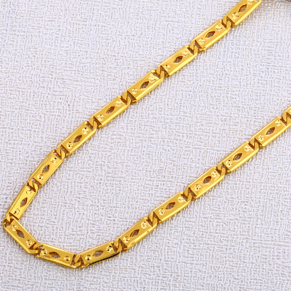 22KT Gold Mens Choco Chain MCH362 - Image 2