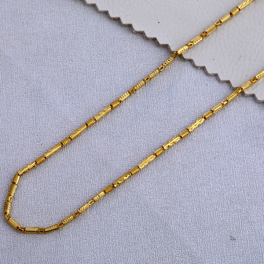 22KT Gold Mens Hallmark Delicate Choco Chain MCH367