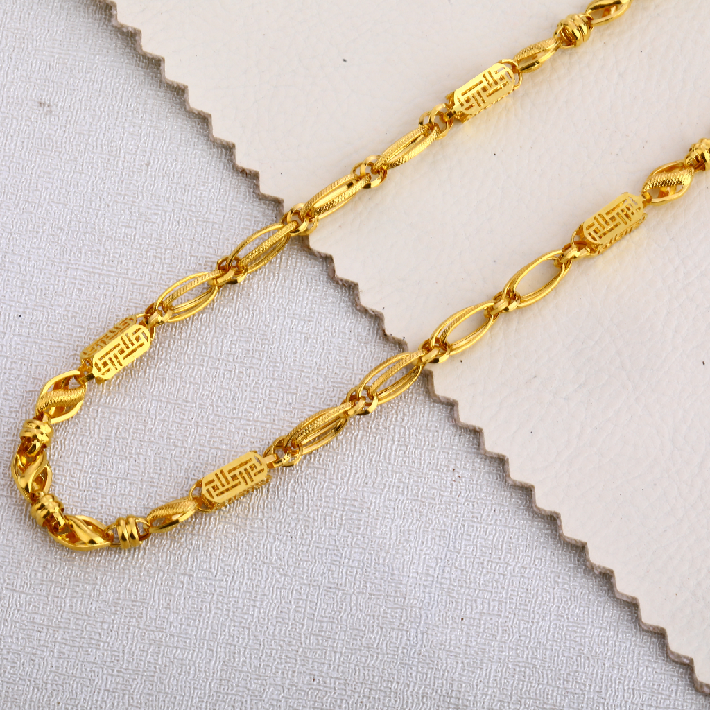 916 Gold Mens Fancy Choco Chain MCH419