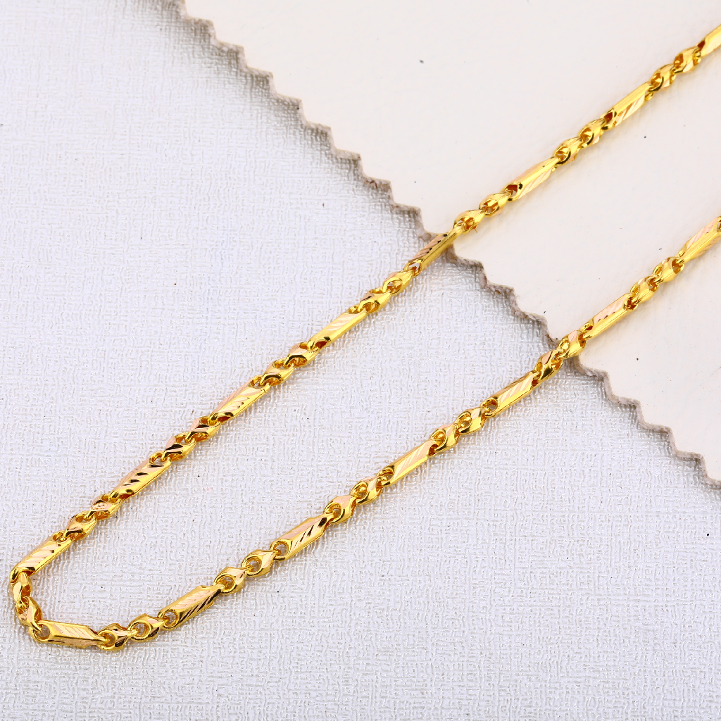 22CT Gold Mens Delicate Hallmark Choco Chain MCH444
