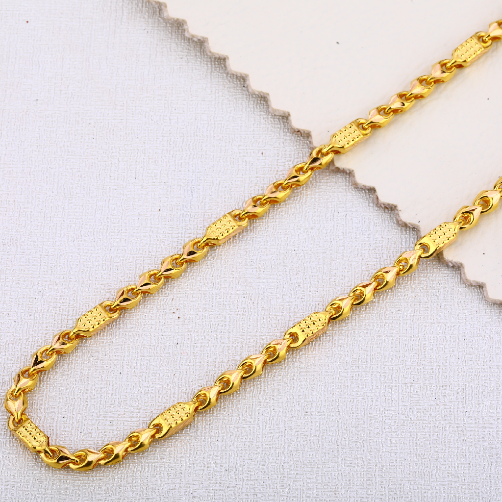 22KT Gold Hallmark Mens Classic Choco Chain MCH448