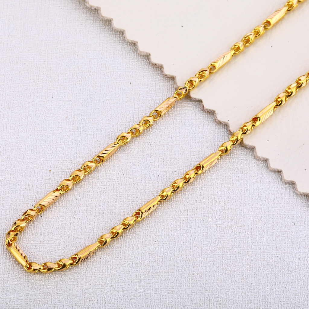 916 Gold Mens Hallmark Stylish Choco Chain MCH456