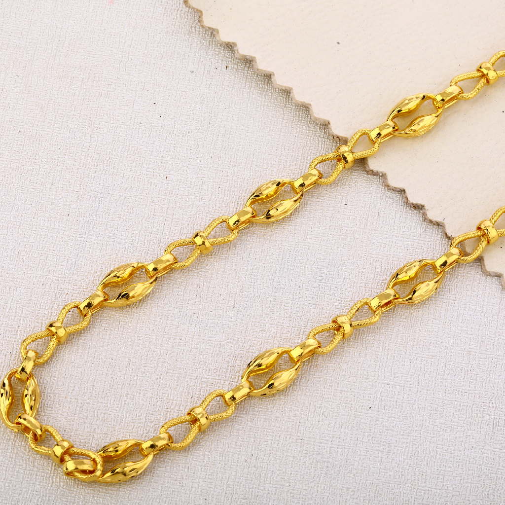 916 Gold Mens Hallmark Delicate  Choco Chain MCH621