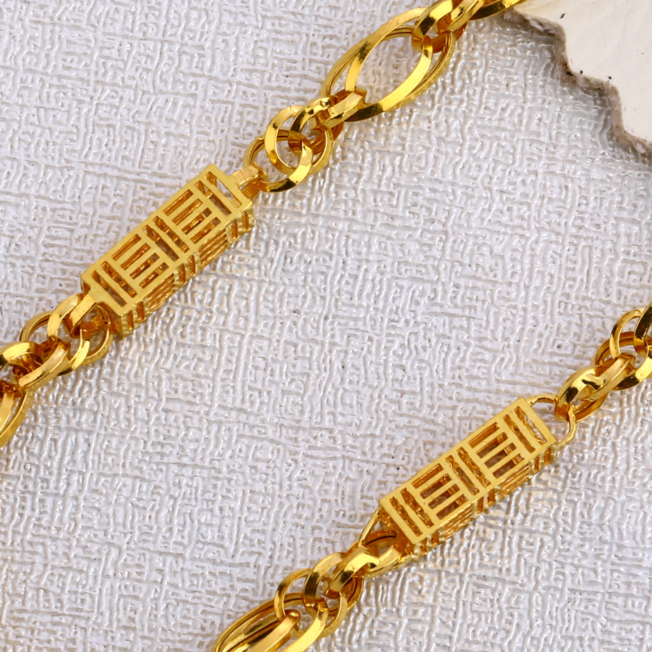 916 Gold Mens Hallmark Classic Choco Chain MCH412 - Image 2