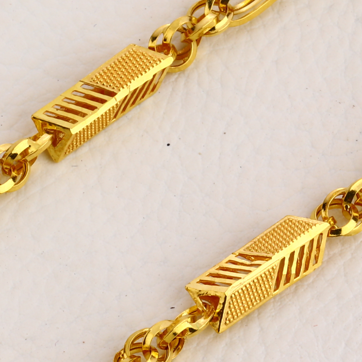 916 Gold Mens Hallmark Choco Chain MCH411 - Image 2