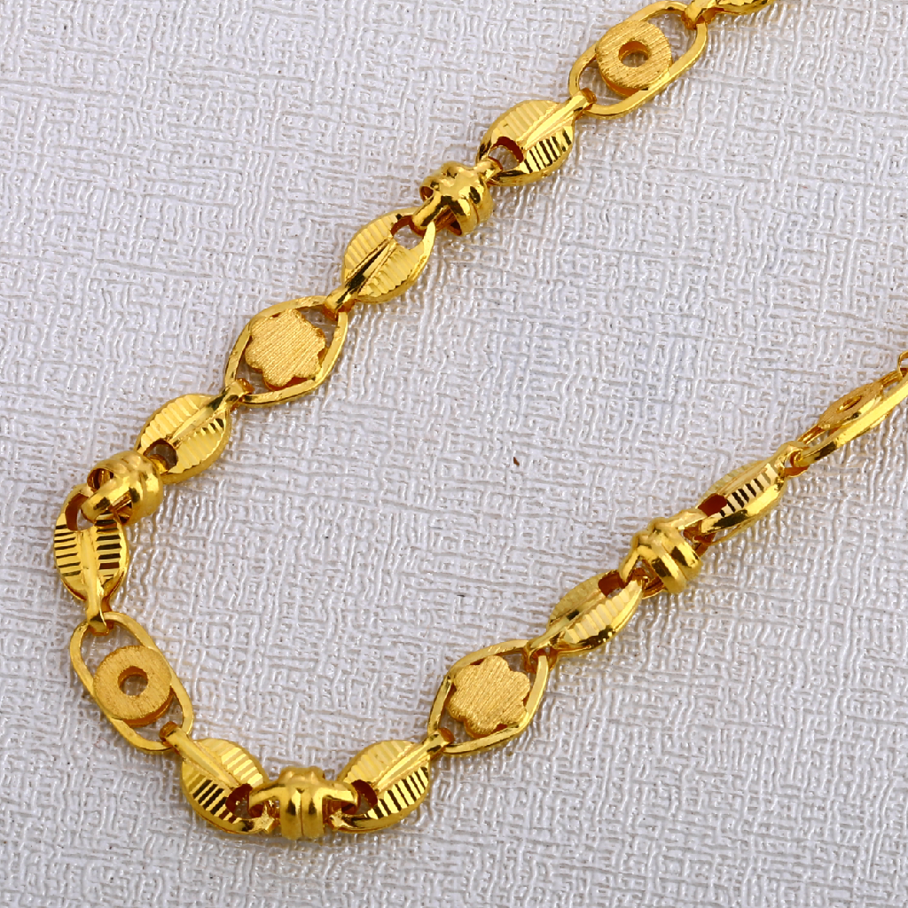 916 Gold Mens Delicate Choco Chain MCH406 - Image 2