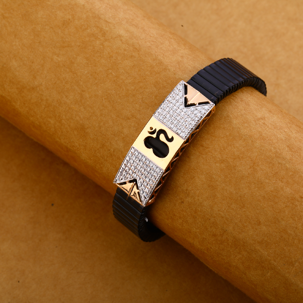 750 ROSE Gold Stylish Leather Bracelet MLB289