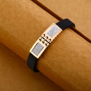 750 ROSE Gold Hallmark Gorgeous Mens Bracelet MLB299
