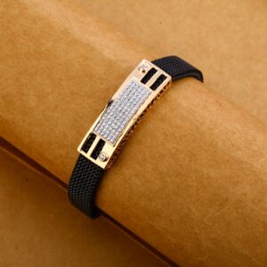 750 ROSE Gold Hallmark Fancy Mens Bracelet MLB300